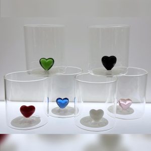 Set 6 Bicchieri in Vetro Borosilicato – Cuore