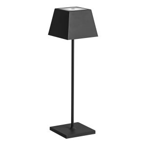 Lampada Ricaricabile da Tavolo Siesta in Alluminio. Nero.